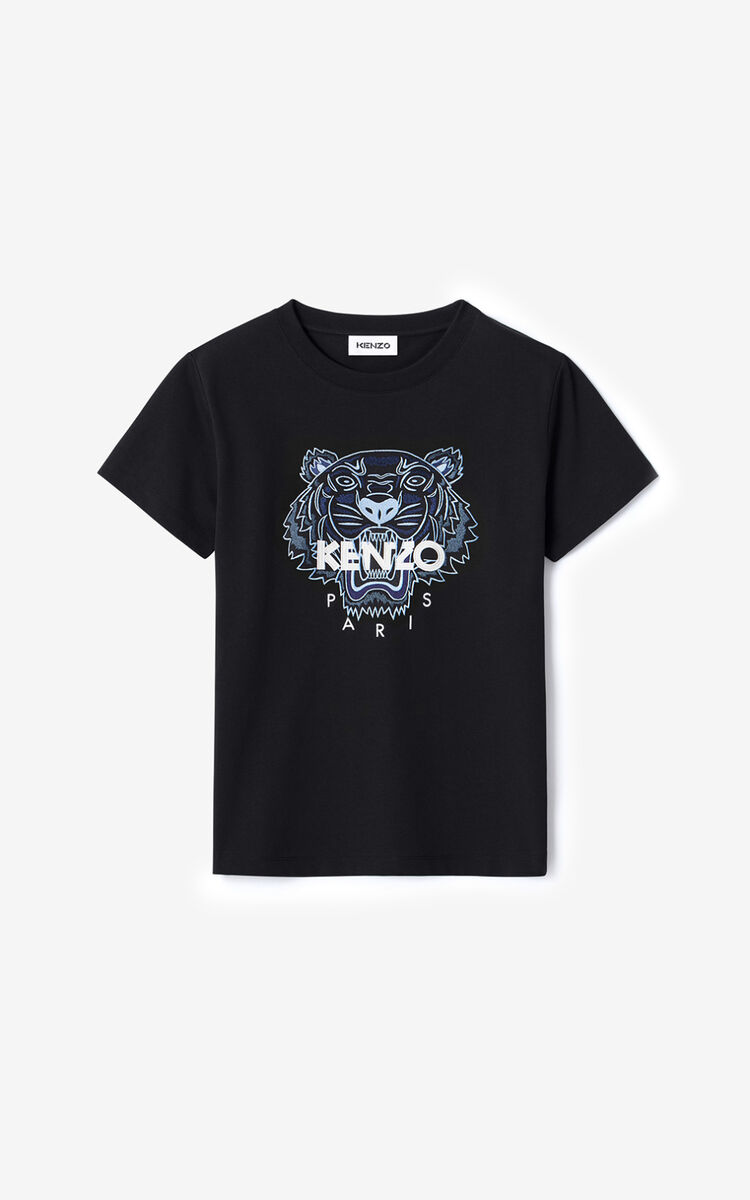 【美品】ケンゾー/KENZO 刺繍　半袖　Tシャツ　ブラック