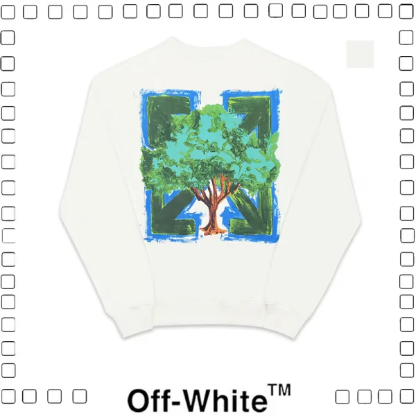 65%OFF Off-White オフホワイト Arrows Tree ロングスリーブ スウェットシャツ メンズ ホワイト