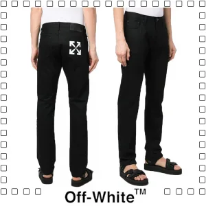 65%OFF Off-White オフホワイト カジュアルパンツ ARROWS パンツ メンズ ブラック