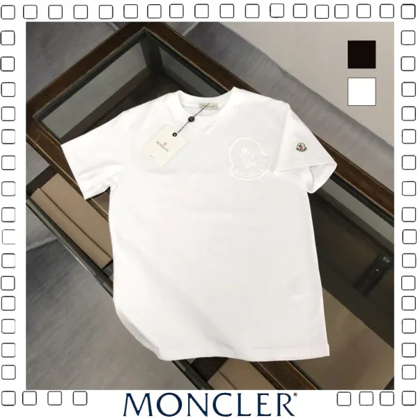 MONCLER モンクレール ロゴプリント クルーネックTシャツ 半袖 コットン 2色