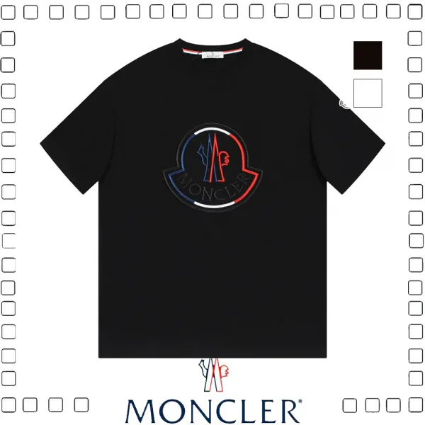MONCLER モンクレール ロゴ入りTシャツ 半袖 コットン ロゴ Tシャツ 2色