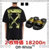 Off-White ACRYLIC ARROWS S/S OVER TEE オフホワイト Tシャツ+ Off-White VIRGIL ABLOH シャワーサンダル