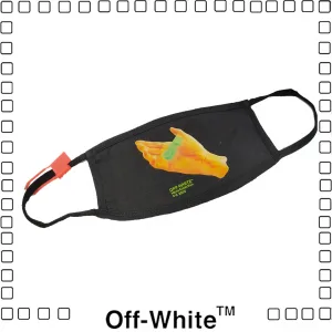 Off-White ARROW MASK ロゴマスク オフホワイト コットン マスク ブラック