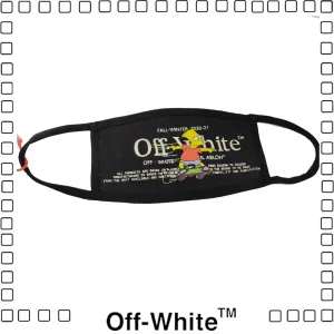 Off-White BLACK MASK コットン フェイスマスク オフホワイト マスク ブラック 男女兼用