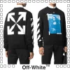 Off-White BLUE MONALISA PRINT SWEATSHIRT オフホワイトスウェット グラフィック プリント メンズ ブラック OMBA025R21FLE003
