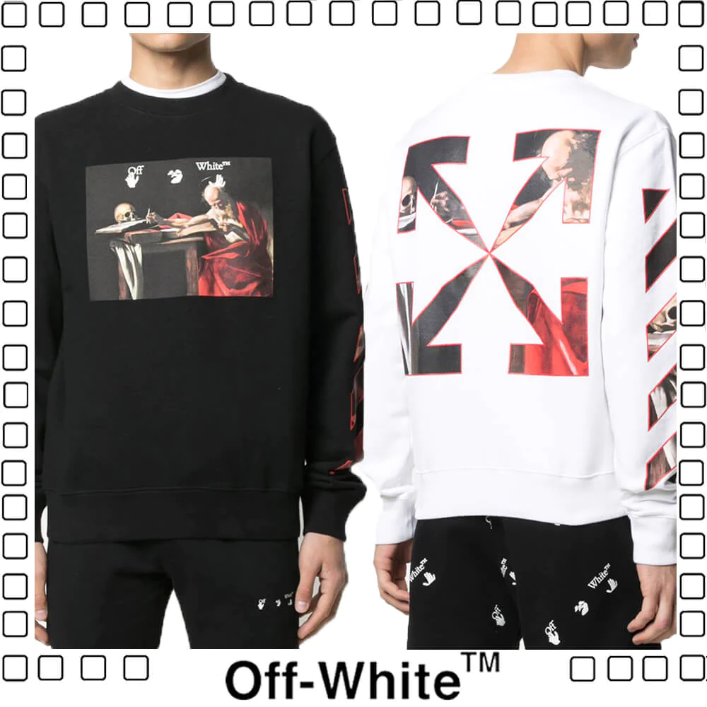 Off-White CARAVAGGIO COTTON SWEATSHIRT オフホワイト カラヴァッジョ 