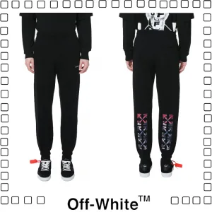 Off-White CARAVAGGIO PAINTING オフホワイト スウェットパンツ ロゴ パンツ メンズ ブラック