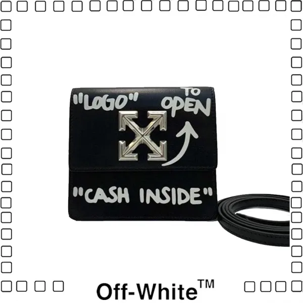 Off-White Cash Insude Jitney Bag オフホワイト ミニショルダーバッグ レディース white black 2色