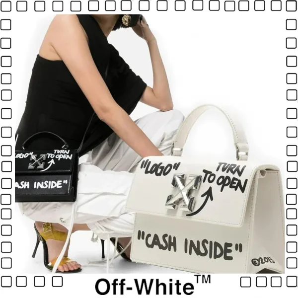 Off-White Cash Insude Jitney Bag ミドル ショルダーバッグ オフホワイト レディース ブラック ホワイト 2色