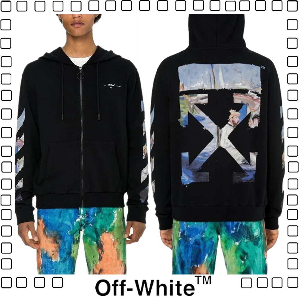 Off-White Diag Coloured Arrow off white zip-up hoodie オフホワイト 