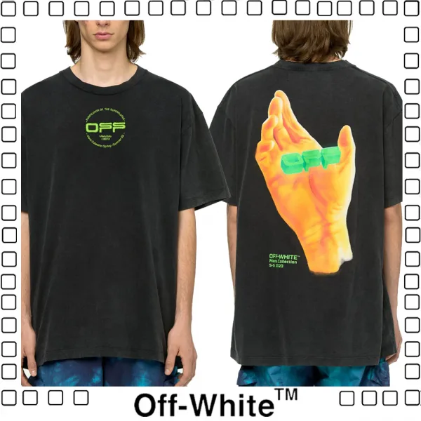 Off-White HAND LOGO S/S OVER TEE 2020SS オフホワイト オーバーサイズ Tシャツ メンズ ブラック