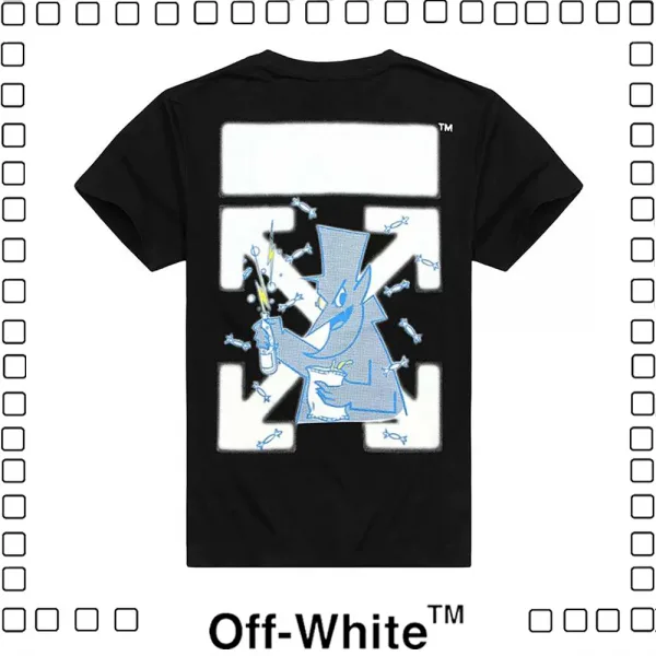 Off-White T shirt 2 Colors 1107 オフホワイト Tシャツ ショートスリーブ メンズ ブラック ホワイト