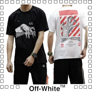 Off-White x Undercover cargoaz lozhua 20ss gender-free clothing オフホワイト Tシャツ Black white2色