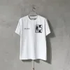 Off-White オフホワイト プリント Tシャツ クルーネック オーバーサイズ コットン 半袖 ホワイト