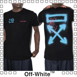 Off-White オフホワイト 落書き Tシャツ ロゴ オーバーサイズ クルーネック 半袖 2色