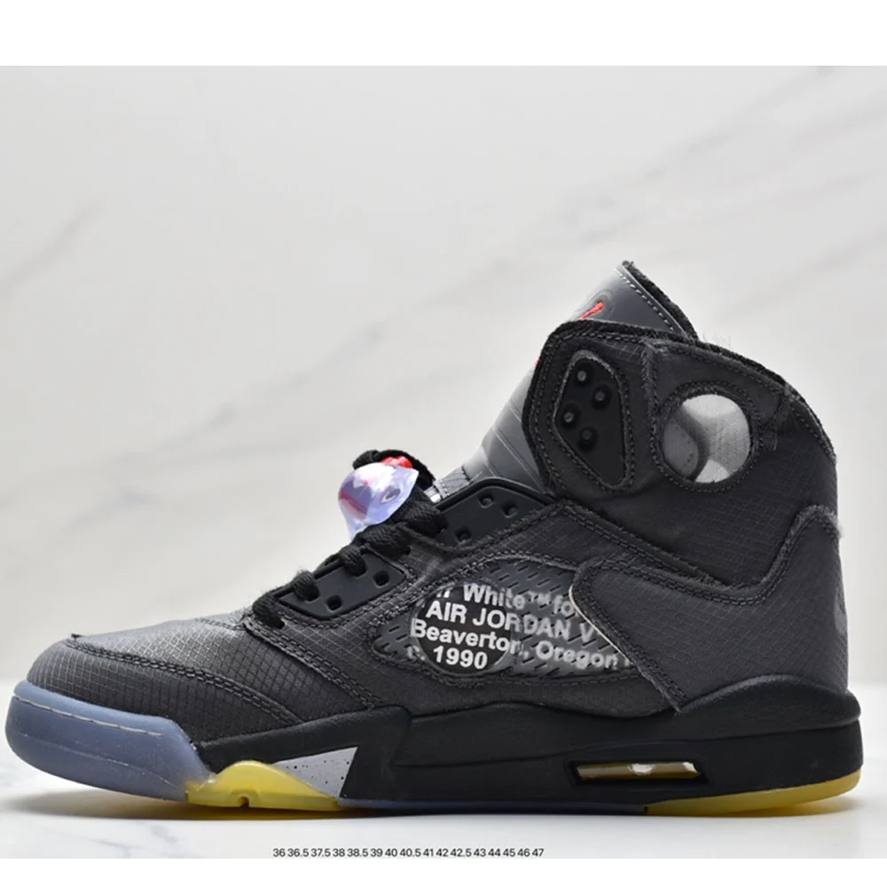 メンズ27cm Off-White × Nike Air Jordan 5 black