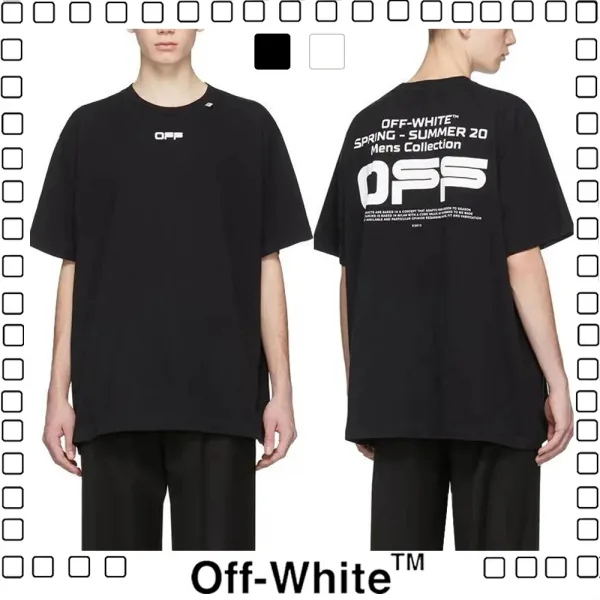 在庫一掃セール Off-White 2020SS WAVY LINE S/S オフホワイト Tシャツ ロゴ コットン メンズ トップス ホワイト ブラック2色