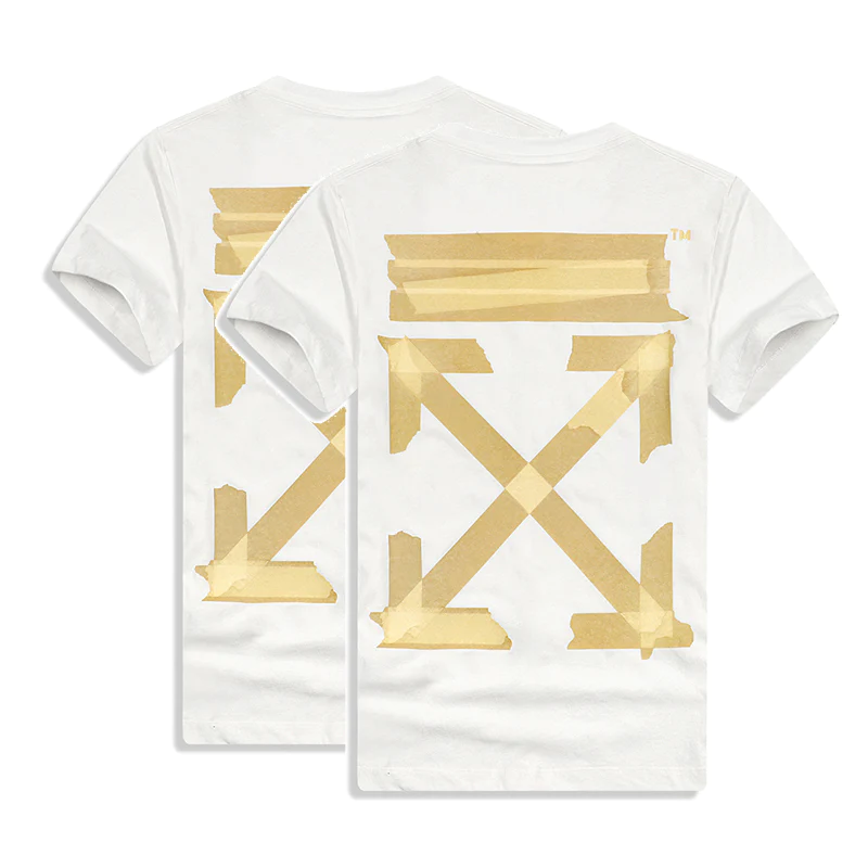 大安売！ 2枚大特価 Off-White Tape Arrows Reconstructed T-Shirt ...