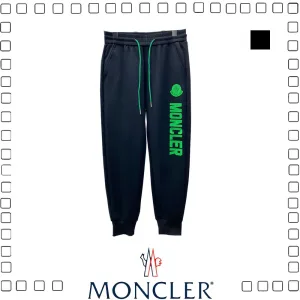 75%OFF MONCLER モンクレール ロググリーン ジョギング カジュアルパンツ メンズ ブラック
