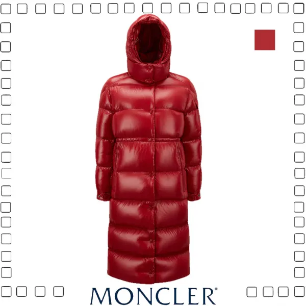 80%OFF Moncler Cavettaz モンクレール ロングダウンジャケット アウターウェア レッド H20931C000455963U