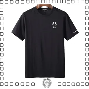 Chrome Hearts Ｔシャツ ロゴ クロムハーツ Ｔシャツ レディース 丸ネック 半袖 white black