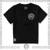 Chrome Hearts Ｔシャツ ロゴ クロムハーツ Ｔシャツ 丸ネック トップス メンズ 半袖 white black