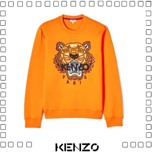 KENZO ケンゾー TIGER SWEATSHIRT タイガー 刺繍 スウェットシャツ メンズ オレンジ