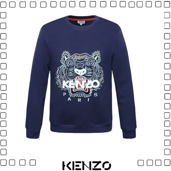 KENZO ケンゾー TIGER SWEATSHIRT タイガー 刺繍 スウェットシャツ メンズ ネイビーブルー