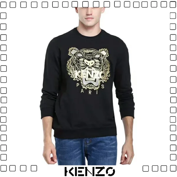 KENZO ケンゾー TIGER SWEATSHIRT タイガー 刺繍 スウェットシャツ メンズ ブラック