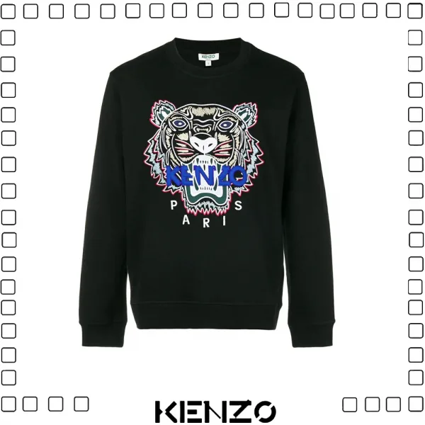 KENZO ケンゾー TIGER SWEATSHIRT タイガー 刺繍 スウェットシャツ メンズ ブラック