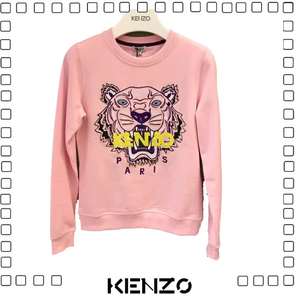 KENZO ケンゾー TIGER SWEATSHIRT タイガー 刺繍 スウェットシャツ レディース ピンク