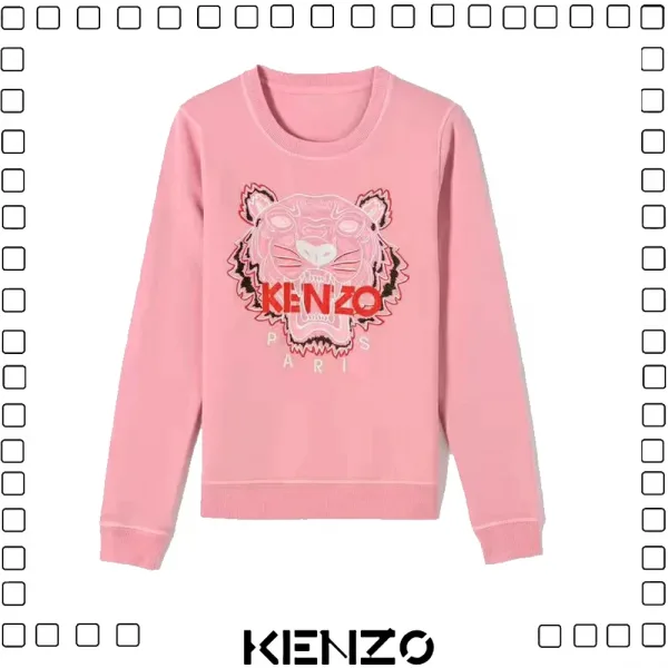 KENZO ケンゾー TIGER SWEATSHIRT タイガー 刺繍 スウェットシャツ レディース ピンク