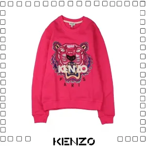 KENZO ケンゾー TIGER SWEATSHIRT タイガー 刺繍 スウェットシャツ レディース レッド