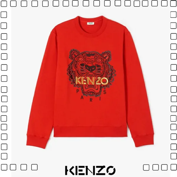 KENZO ケンゾー タイガー 刺繍ロゴ スウェットシャツ RED