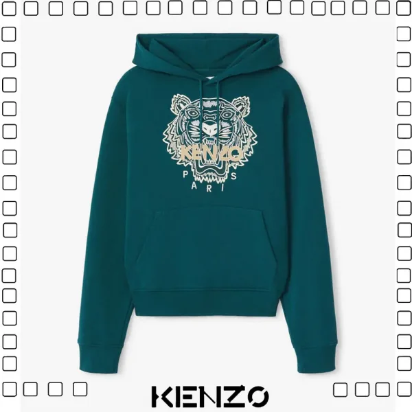 KENZO タイガー TIGER刺繍 フード付きスウェットシャツ パーカー メンズ 3色