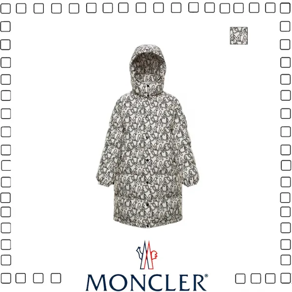 MONCLER モンクレール GAOU 2020-21AW ロングダウンジャケット ロングコート フード付き スリムフィット レディース ホワイト