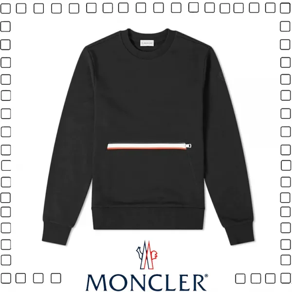 MONCLER モンクレール POCKET SWEAT トレーナー ロゴ入りスウェットシャツ 2020ss ブラック