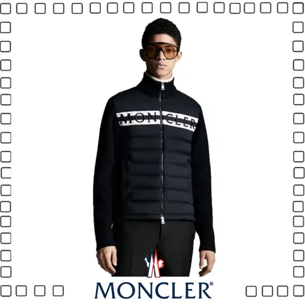 Moncler モンクレール ダウン入りスタンドカラーカーディガン メンズ 2色