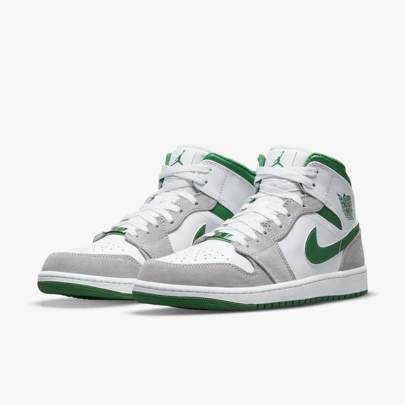 NIKE AIR JORDAN 1 MID GREEN GREYナイキ エアジョーダン 1 ミッド グリーン グレー ホワイト スニーカー