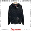 SUPREME シュプリーム 16AW Spider Web Hooded Sweatshirt 蜘蛛の巣フード付きスウェットシャツ ブラック