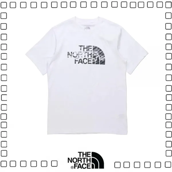 THE NORTH FACE バックプリント クルーネック Tシャツ 半袖 男女兼用 ホワイト
