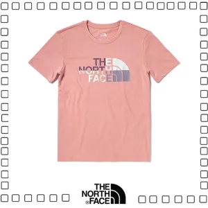 THE NORTH FACE プリント クルーネック Tシャツ 半袖 レデイース ピンク