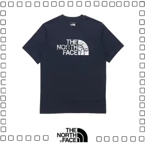 THE NORTH FACE プリントクルーネック Tシャツ半袖 男女兼用 男女兼用 ネイビー