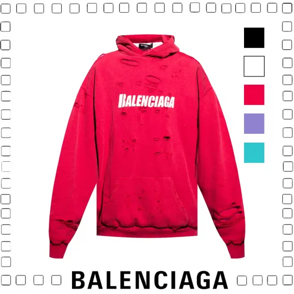BALENCIAGA バレンシアガ パーカー フーディ チュニック Balenciaga Sweatshirt With Holes
