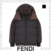 Fendi フェンディ ダウンジャケット ブラック ナイロン ダウンジャケット リバーシブル