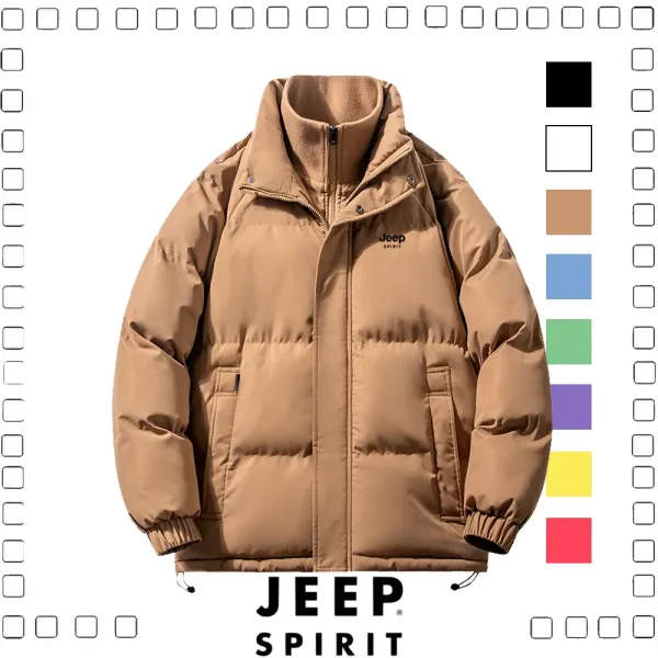 JEEP SPIRIT ジープ スピリット ダウンジャケット 無地 暖い 大きいサイズ カジュアル ダウンジャケット 男女兼用 8色