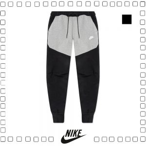 Nike Sportswear Tech Fleece Joggers ナイキ フリース ジョガーパンツ カフ付き ブラック ヘザー グレー メンズ CU4495-016