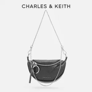 Charles&Keith Philomena Half-Moon Crossbody Bag チャールズアンドキース ハーフムーン クロスボディバッグ