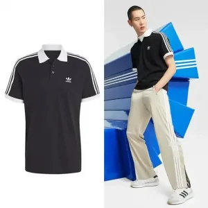 adidas Originals Adicolor Classics 3-Stripes Polo Shirt アディダス オリジナルス アディカラー クラシックス スリーストライプス ポロシャツ ブラック