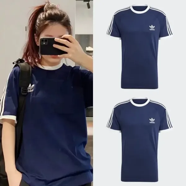 adidas Originals Adicolor Classics 3-Stripes Tee アディダス オリジナルス アディカラー クラシックス スリーストライプス Tシャツ ネイビー